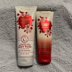 Bath & Body Works Japanese Cherry Blossom Body Wash & Body Cream Set